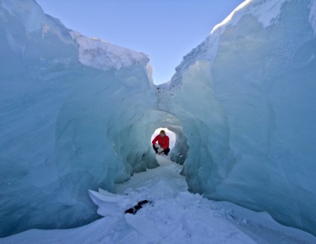 Marche sur le glacier Solheimajökull