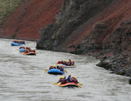 Rafting sur la rivière Vestari Jokulsa à Varmahlid