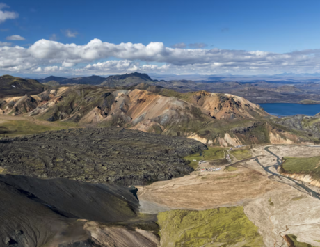 Survol en en avion des cratères du Laki et des massifs colorés du Landmannalaugar au départ  de Skaf